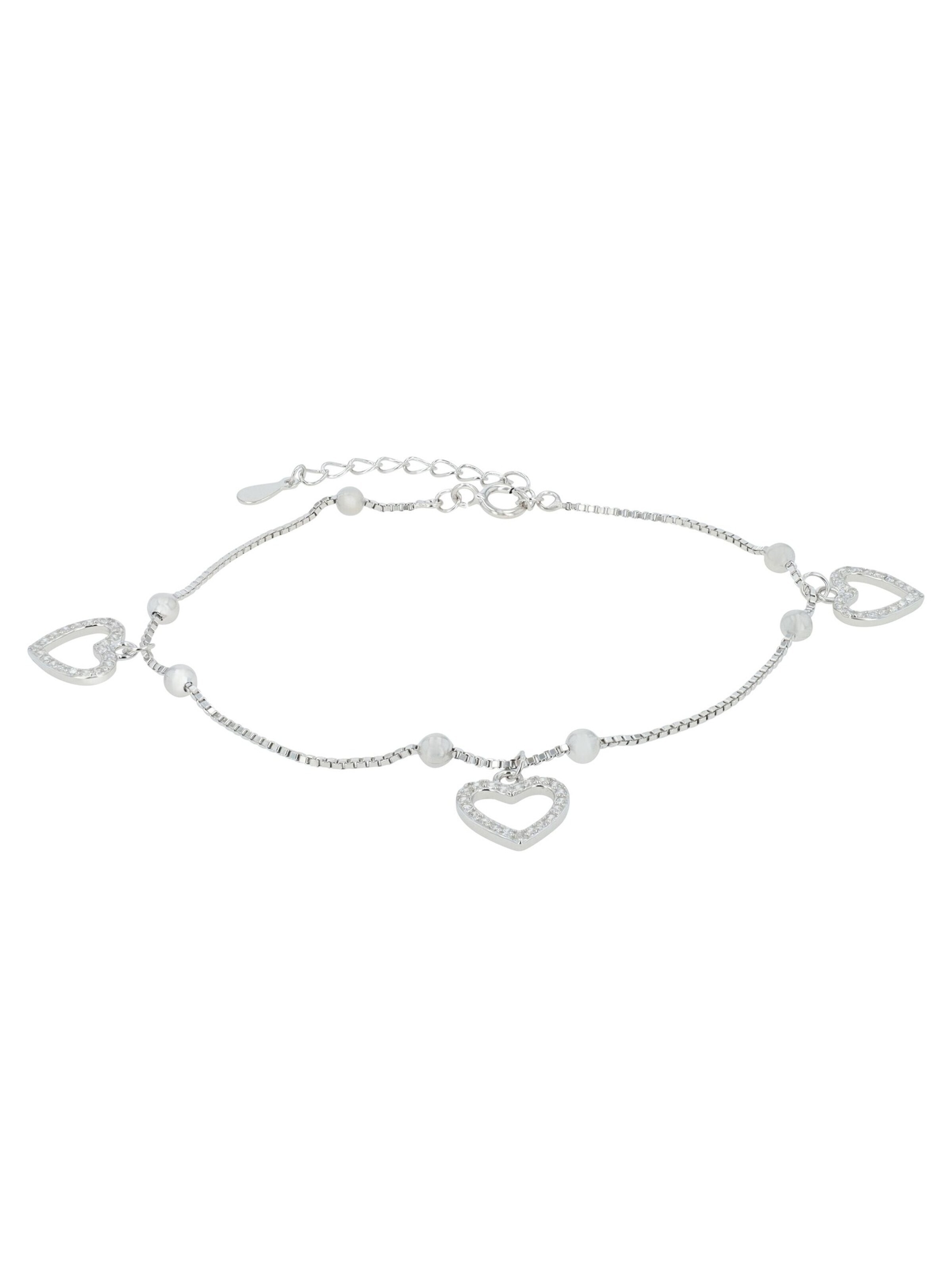 Akzent Armband 'Cordis'‌‌‌‌‌‌‌‌‌‌ in Silber
