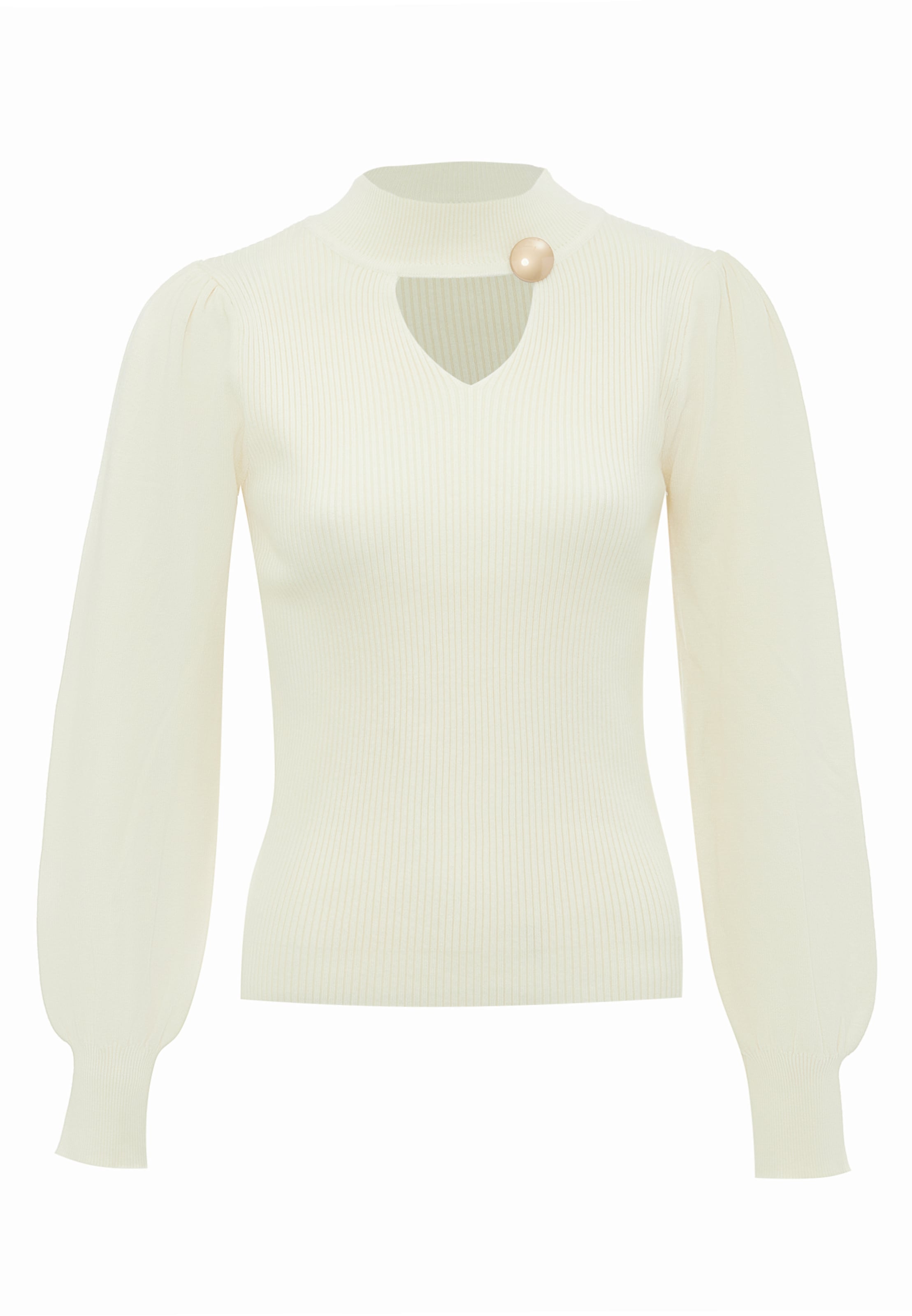 leo selection Sweater in White: front