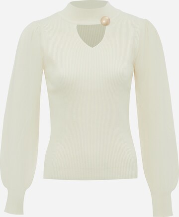 leo selection Sweater in White: front