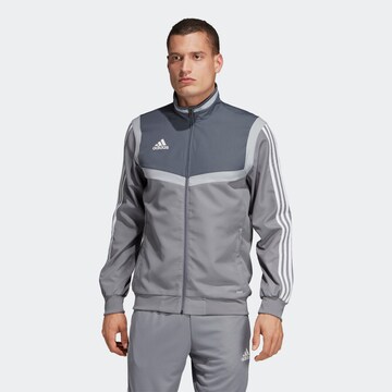 ADIDAS SPORTSWEAR Athletic Jacket 'Tiro 19' in Grey: front