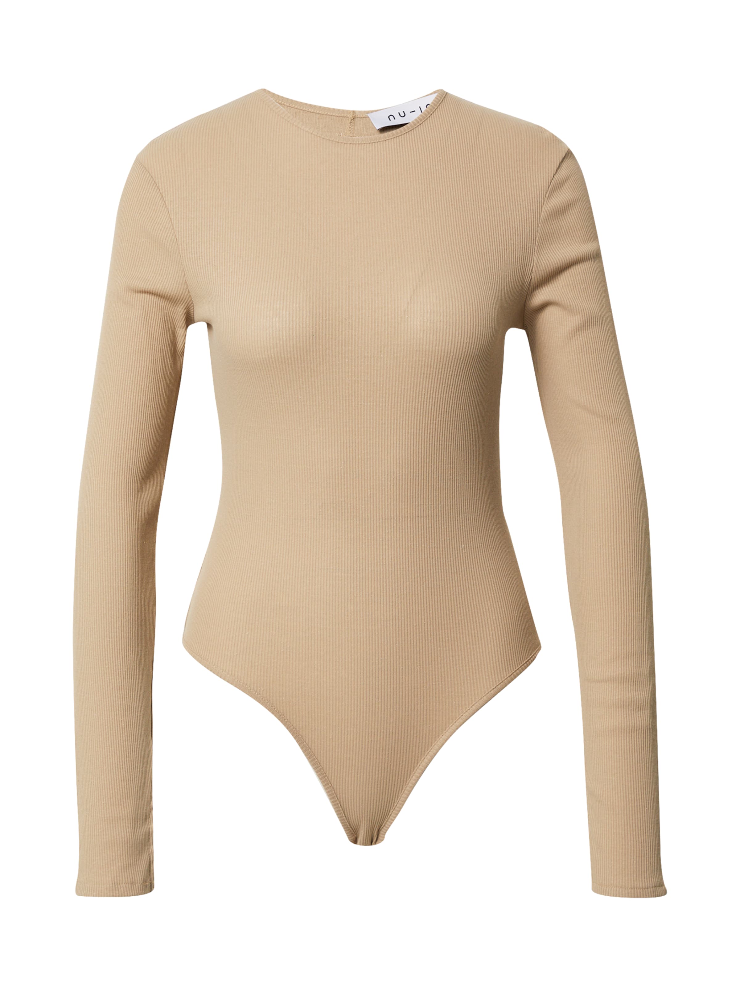 NU-IN Shirt Bodysuit in Beige: front
