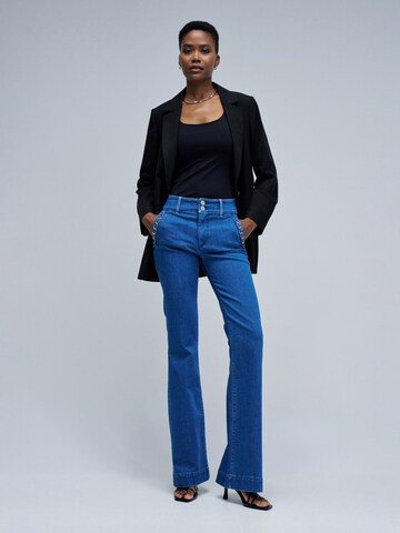 évasé Jean 'Secret' Salsa Jeans en bleu