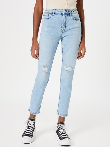 Coupe slim Jean 'ERICA' ONLY en bleu : devant