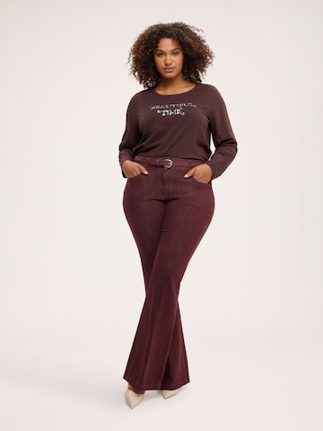 T-shirt Fiorella Rubino en marron