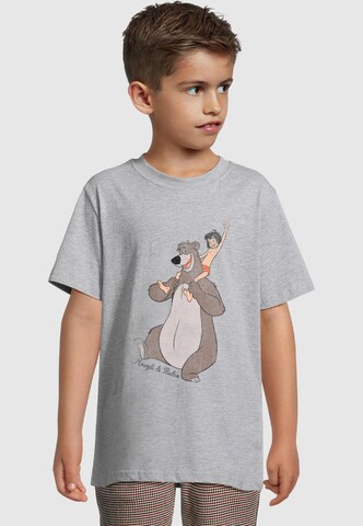 ABSOLUTE CULT Shirt 'Jungle Book - Mowgli And Baloo 2.0' in Grijs: voorkant