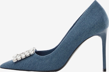 MANGO Официални дамски обувки 'Lour' в синьо: отпред