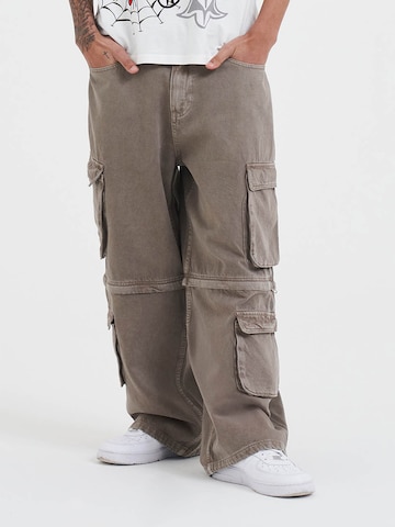 Ed Hardy Loosefit Jeans i beige: framsida