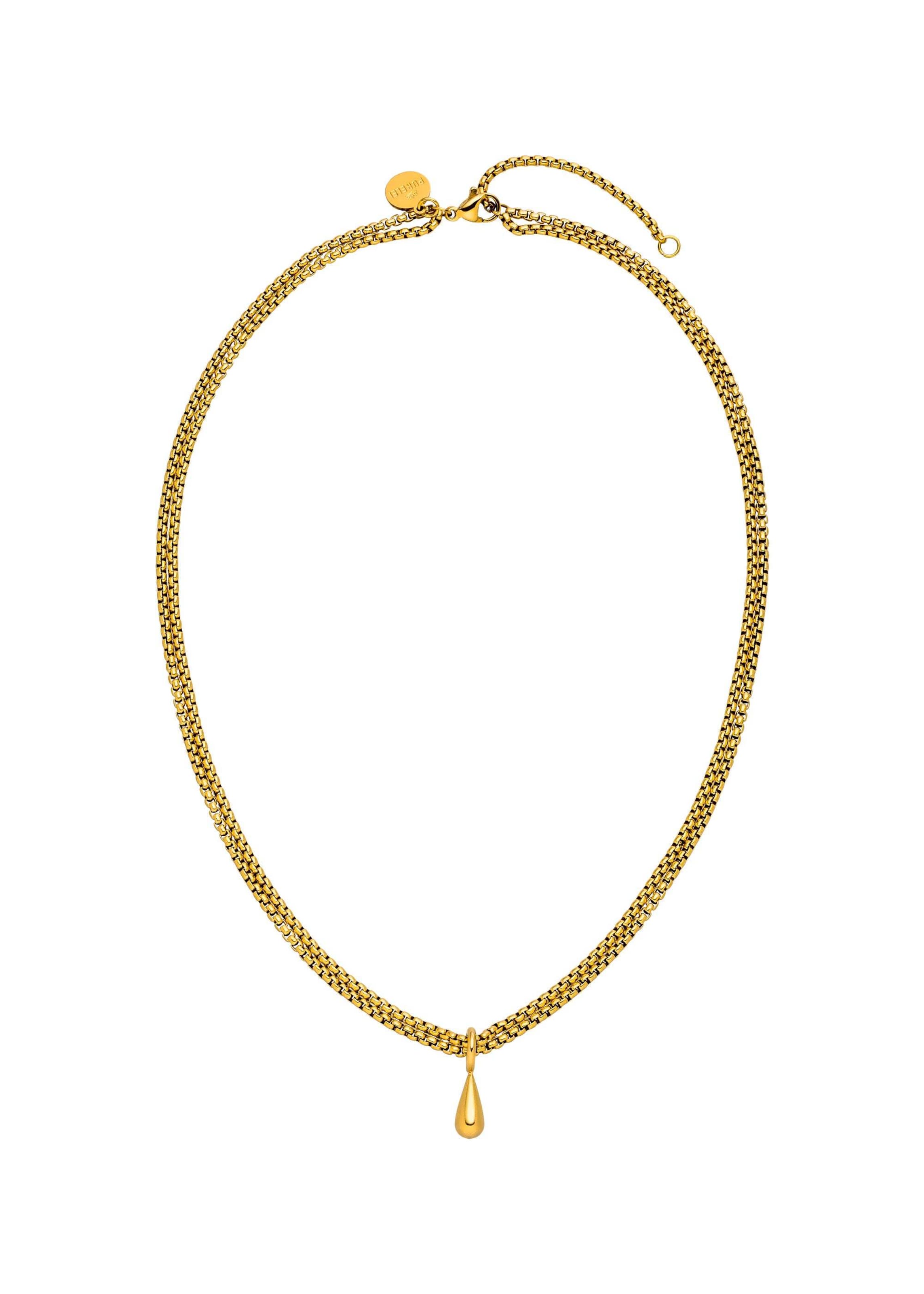 PURELEI Kette 'Droplet' in Gold: Vorderseite
