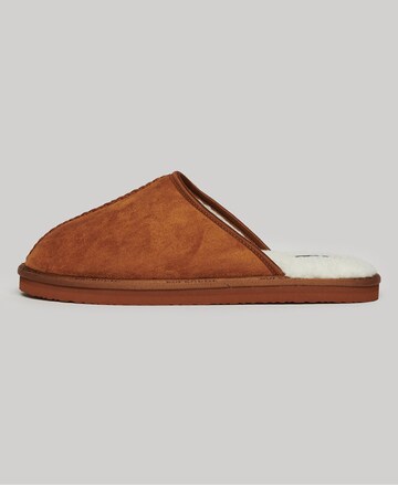Superdry Slippers in Brown: front