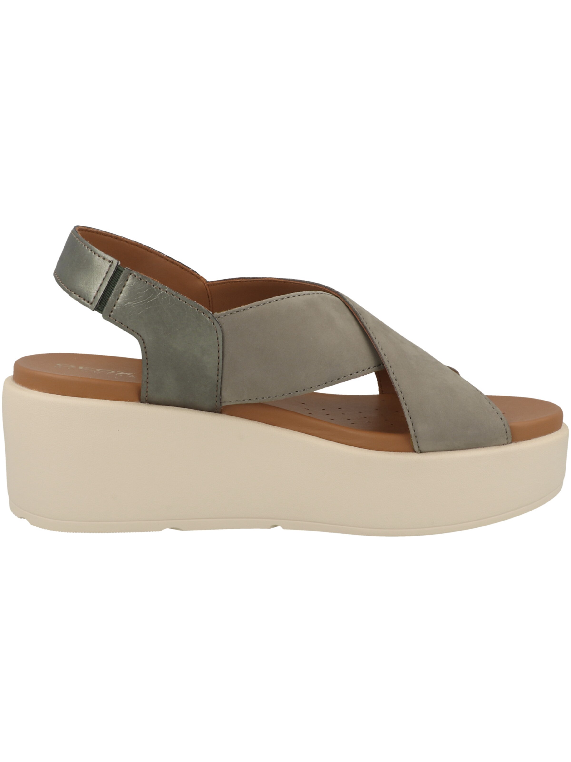 GEOX Keilsandale in Grün