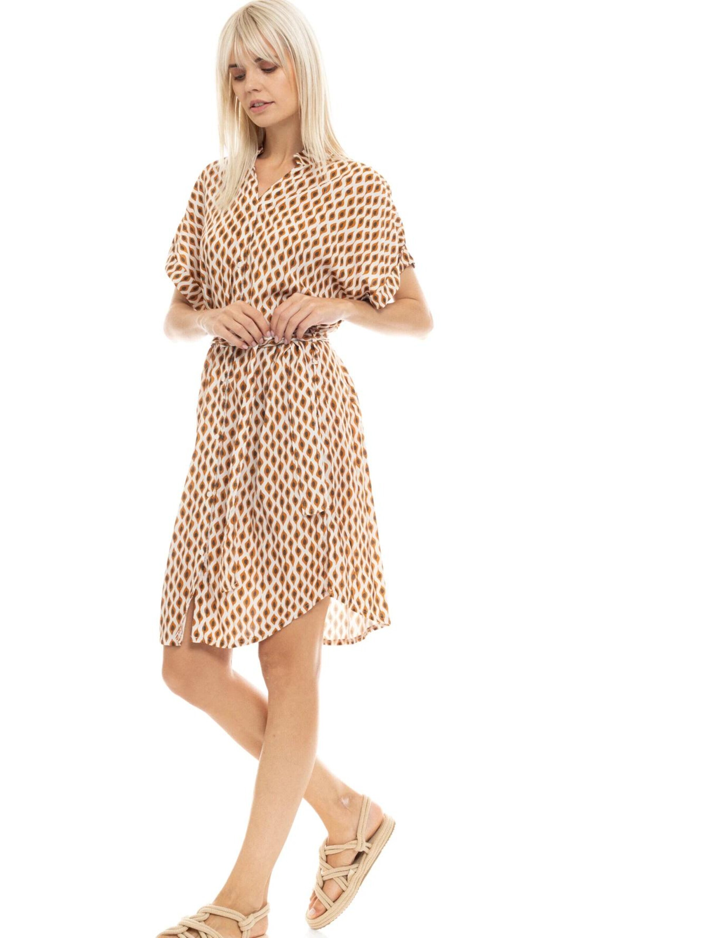 Pink Label Καλοκαιρινό φόρεμα 'BEACHWEAR SAFARI' σε μπεζ