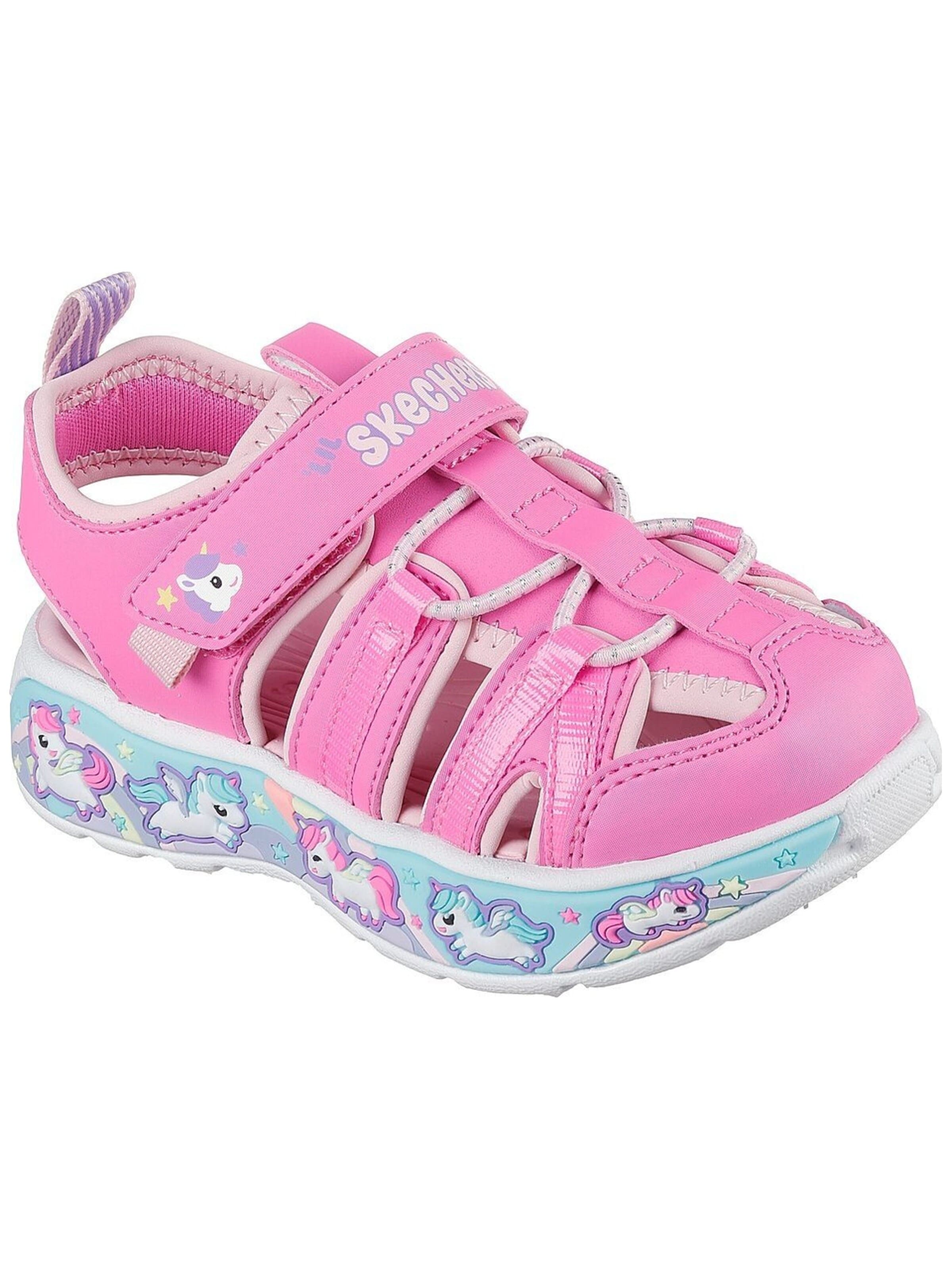SKECHERS Sandal 'PLAY SCENE SPLASH - CUTE CREW' in Pink: front