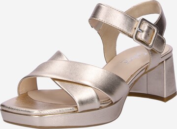 GABOR Strap Sandals in Gold: front