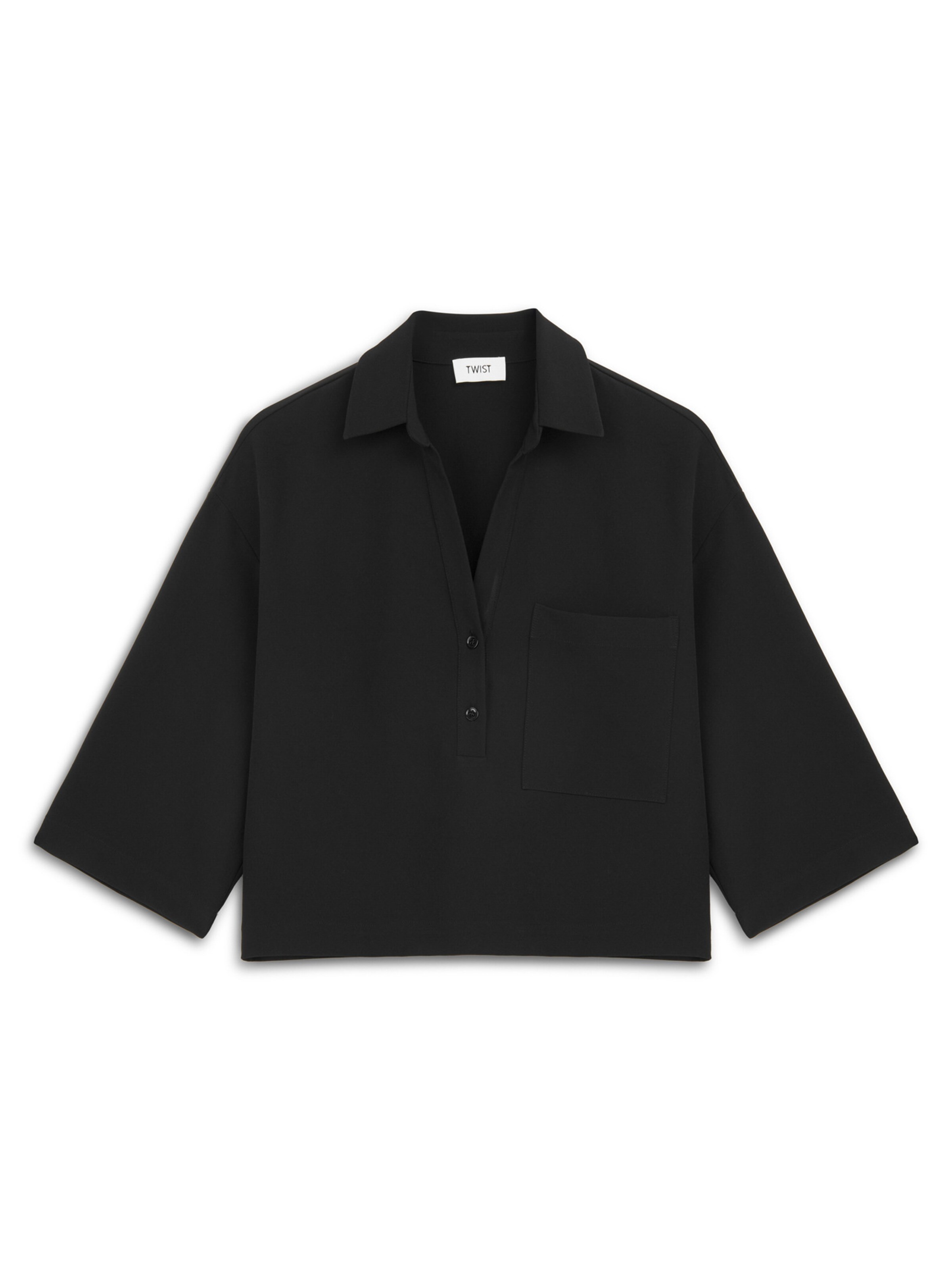Twist Blouse in Black: front