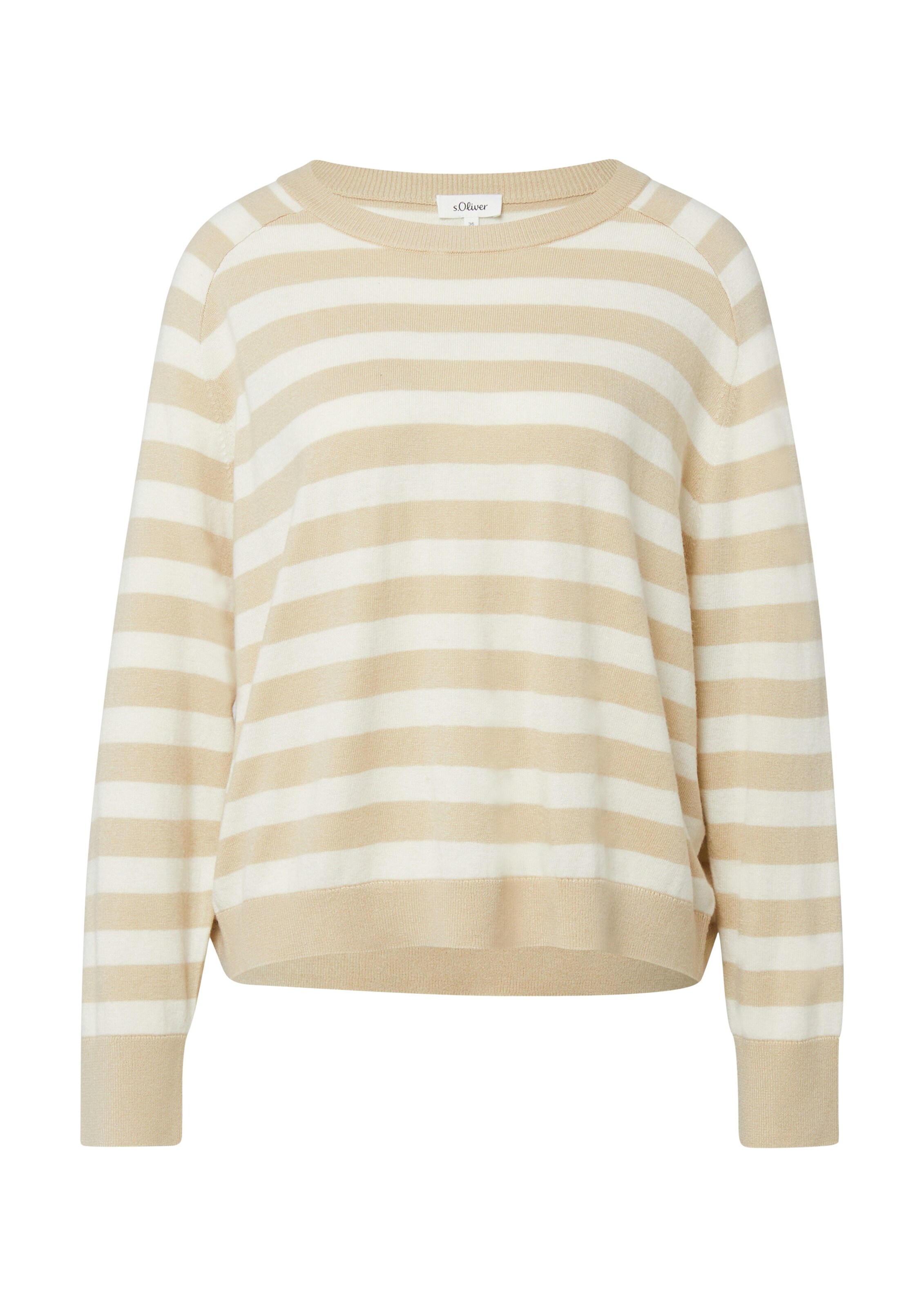 s.Oliver Strickpullover in Beige: Vorderseite