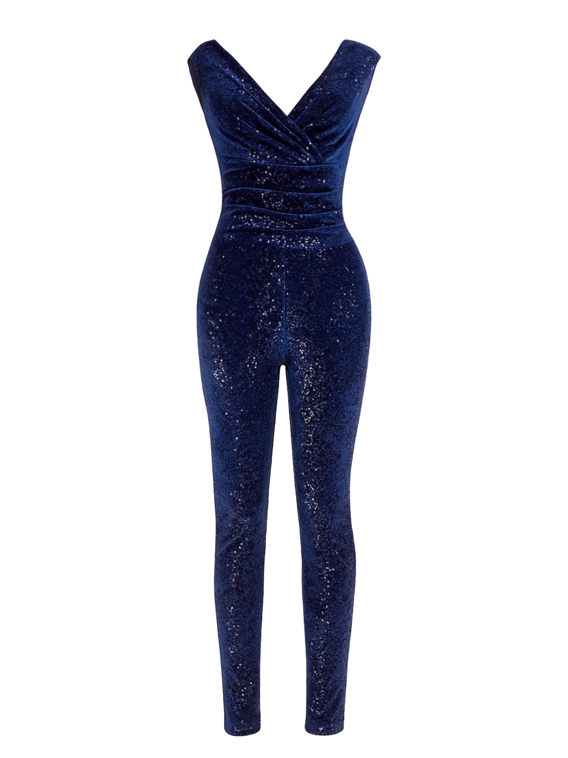 GODDIVA Jumpsuit in Blue: front