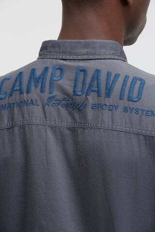 CAMP DAVID Regular fit Button Up Shirt in Blue: front
