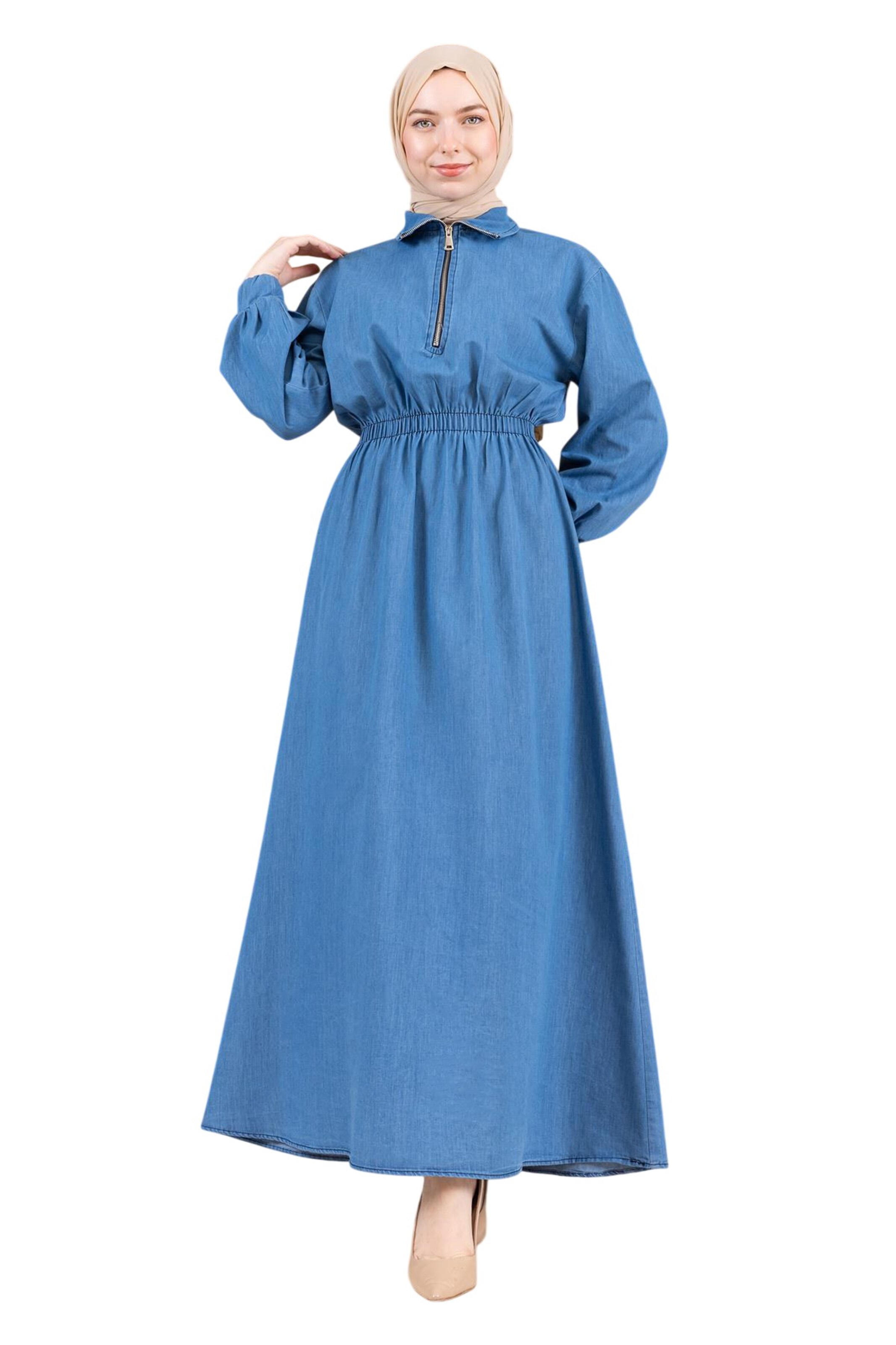 MODAMIHRAM Blousejurk in Blauw