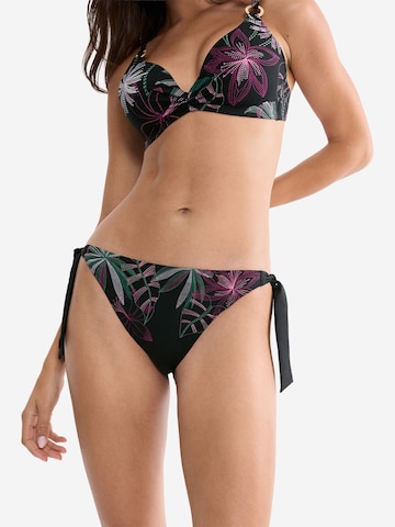 TRIUMPH Tai-Bikinislip ' Red Label Summer Tropics ' in Schwarz: Vorderseite