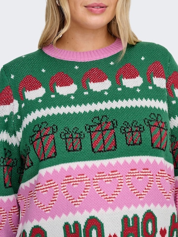 ONLY Carmakoma Trui 'HOHO' in Roze