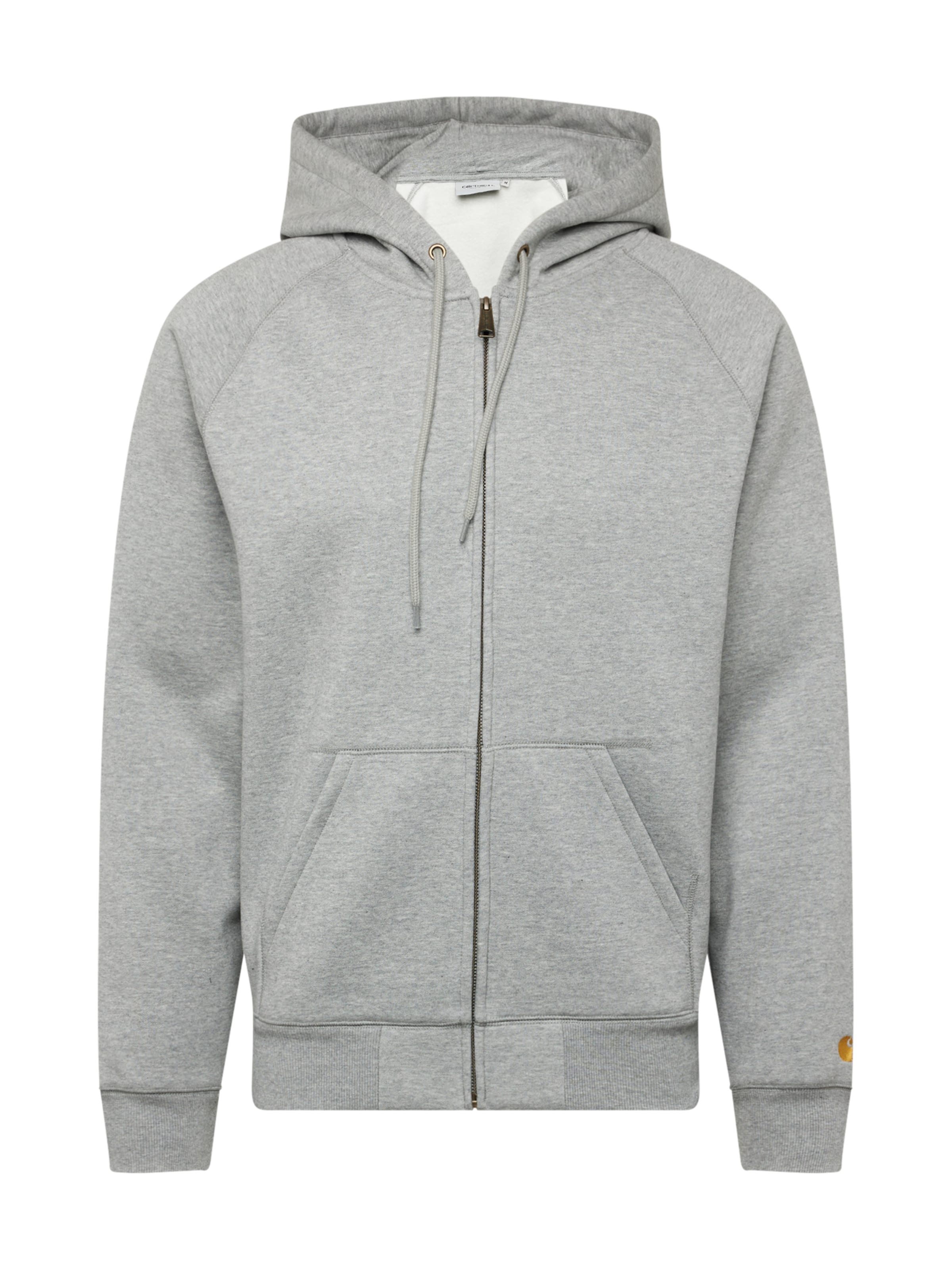Carhartt WIP Sweat jacket 'Chase' in Grey: front