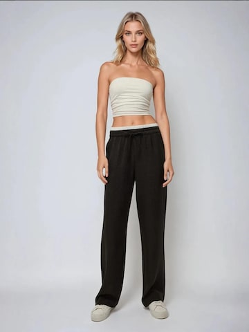 Hiccup Wide Leg Hose in Schwarz