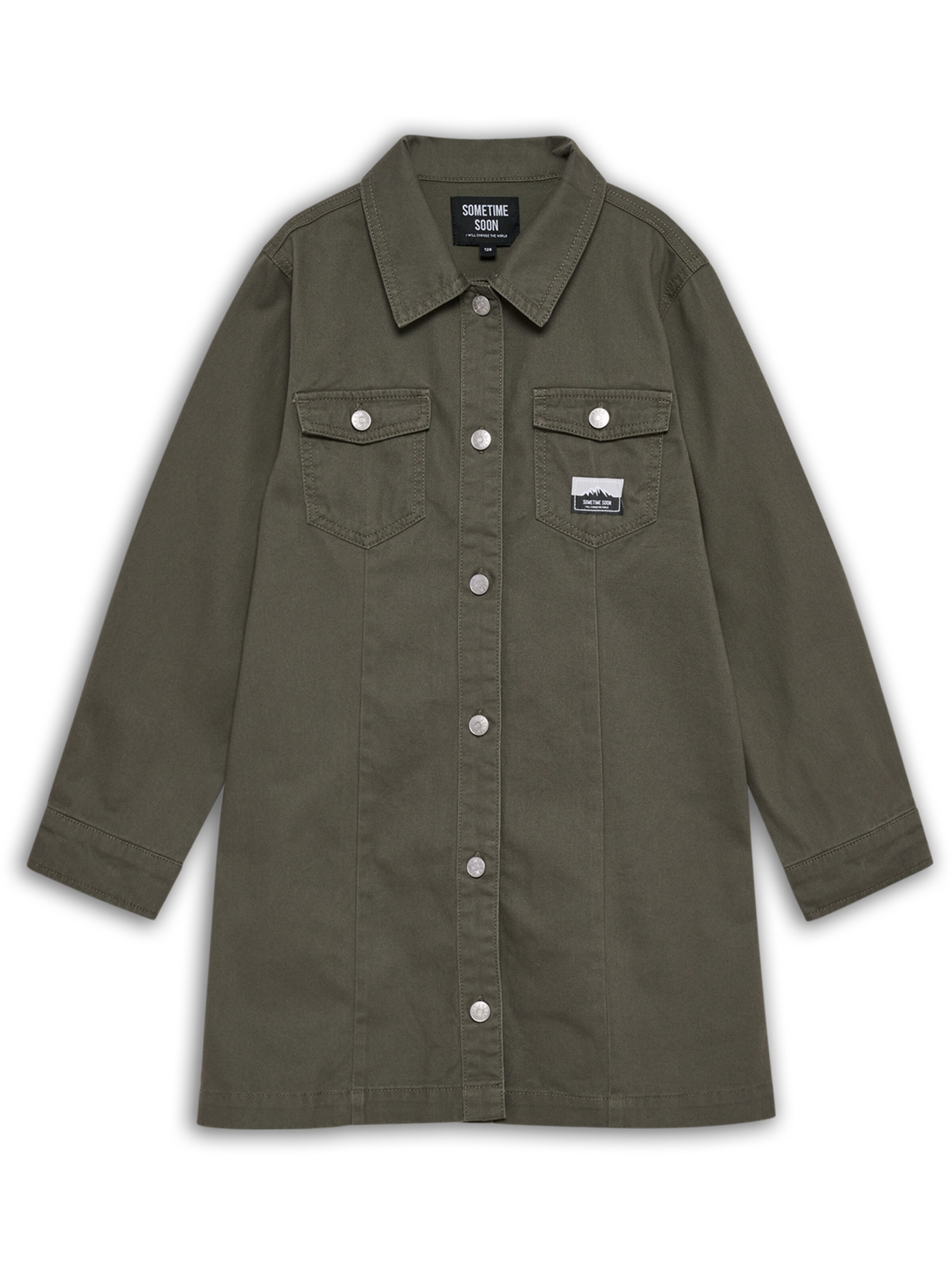 SOMETIME SOON Dress L/S in Grün: Vorderseite