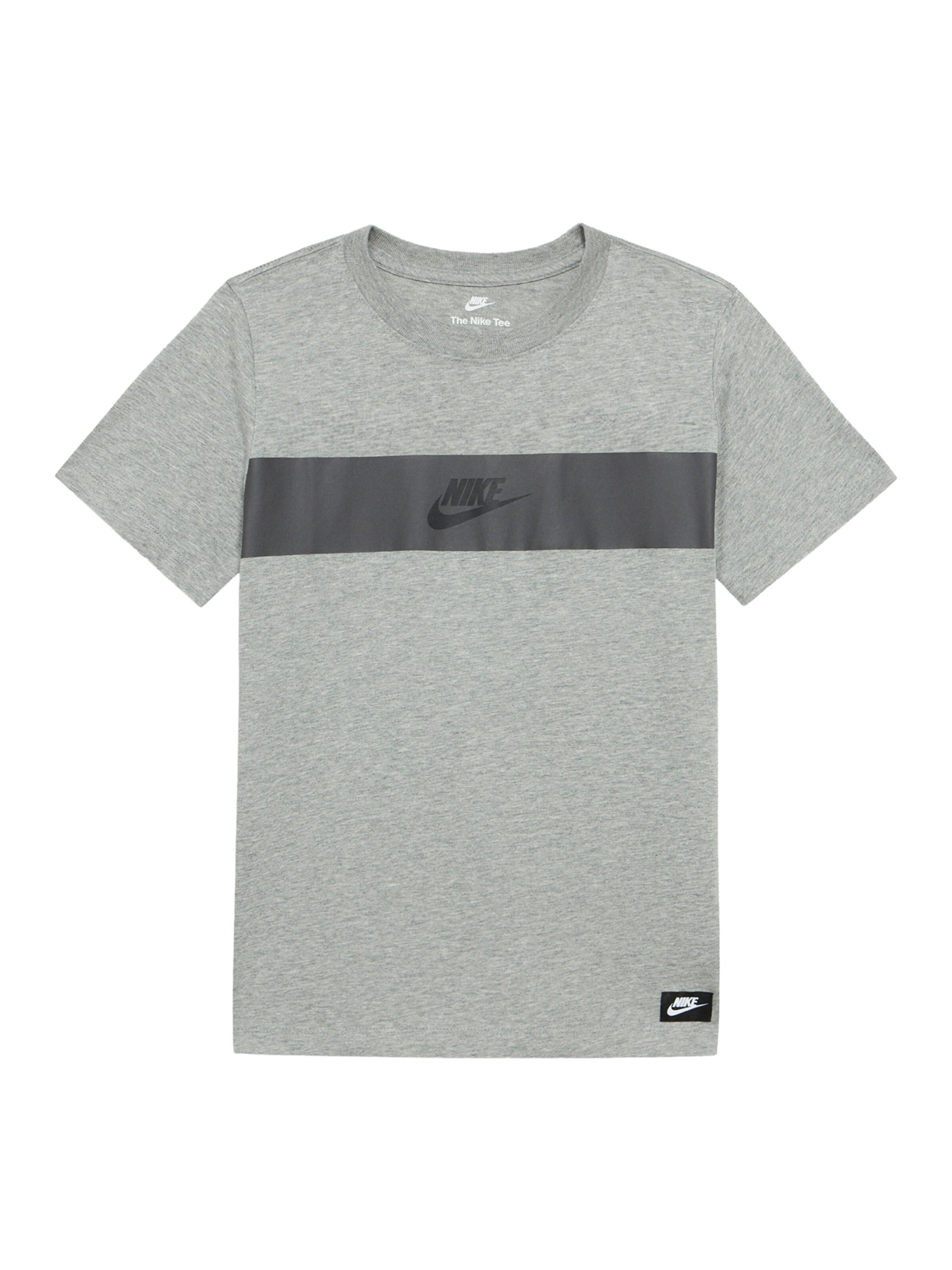 Nike Sportswear T-Shirt 'BRANDMARK' in Grau: Vorderseite