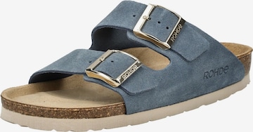 Pantoufle ROHDE en bleu : devant