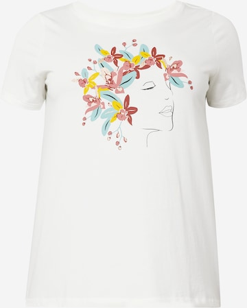 T-shirt 'CALANDRA' ONLY Carmakoma en blanc : devant