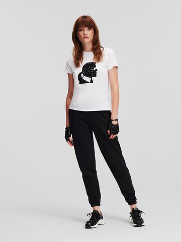 Karl Lagerfeld - Camiseta ' Boucle Profile ' en blanco