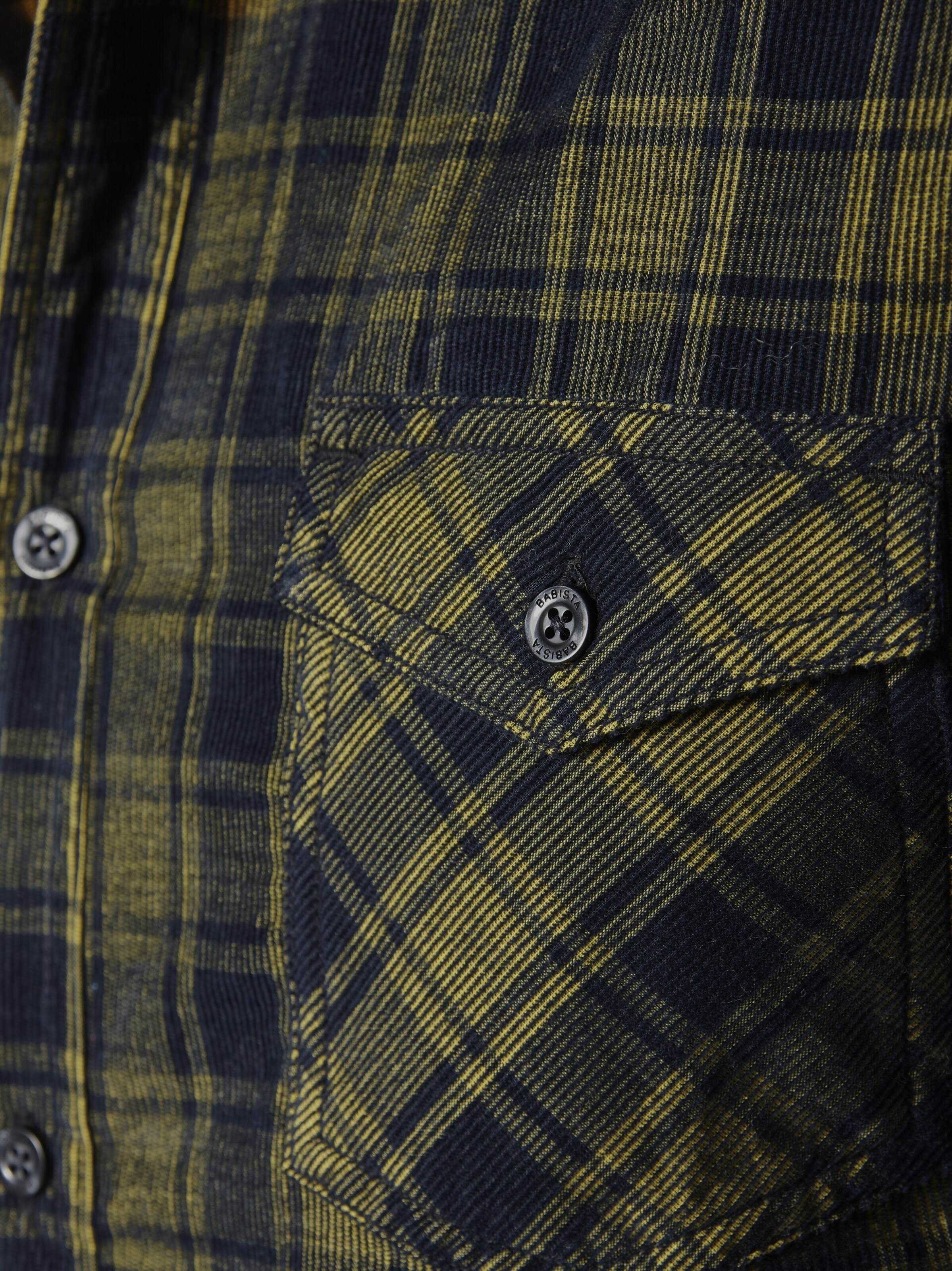 BABISTA Regular fit Button Up Shirt 'Elmossi' in Yellow