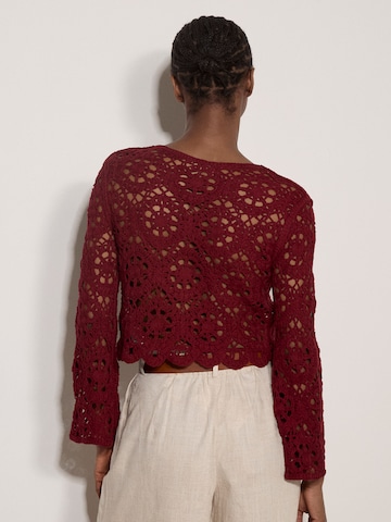 Chemisier ' ' Apricot en rouge