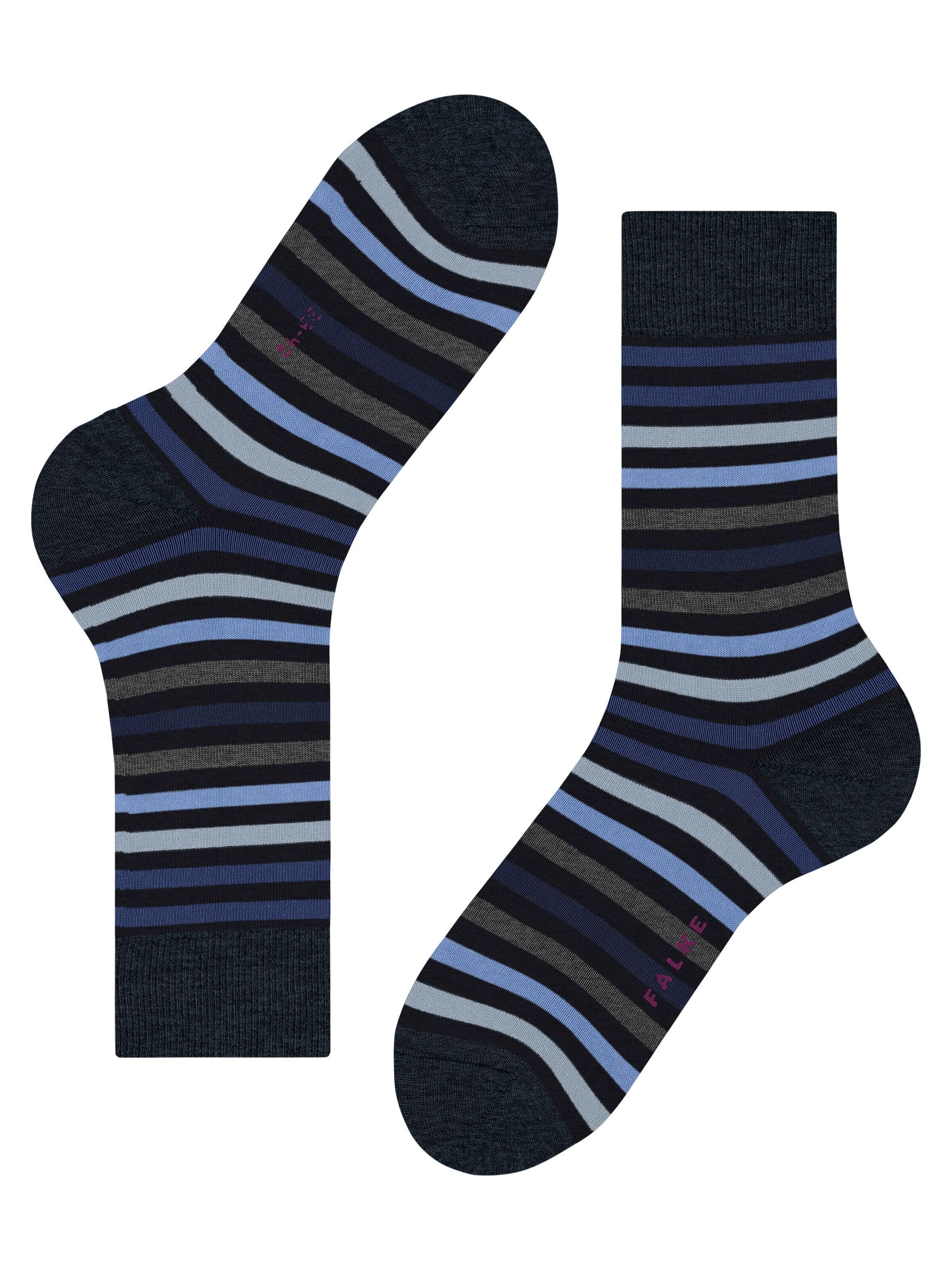 FALKE Socks 'Tinted Stripe' in Blue
