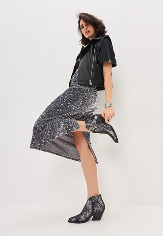 CESARE GASPARI Cowboy boot in Silver