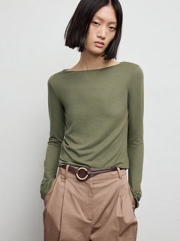 MANGO Tričko 'ANI' – zelená: přední strana