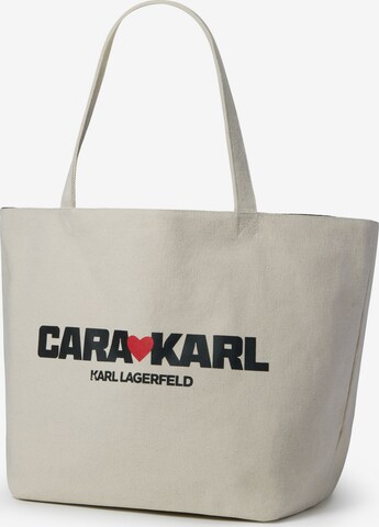 KARL LAGERFELD x CARA DELEVINGNE Torba shopper w kolorze beżowy: przód
