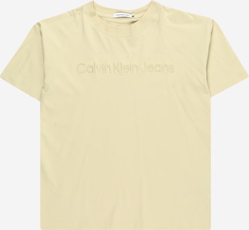 Regular T-Shirt Calvin Klein Jeans en jaune : devant