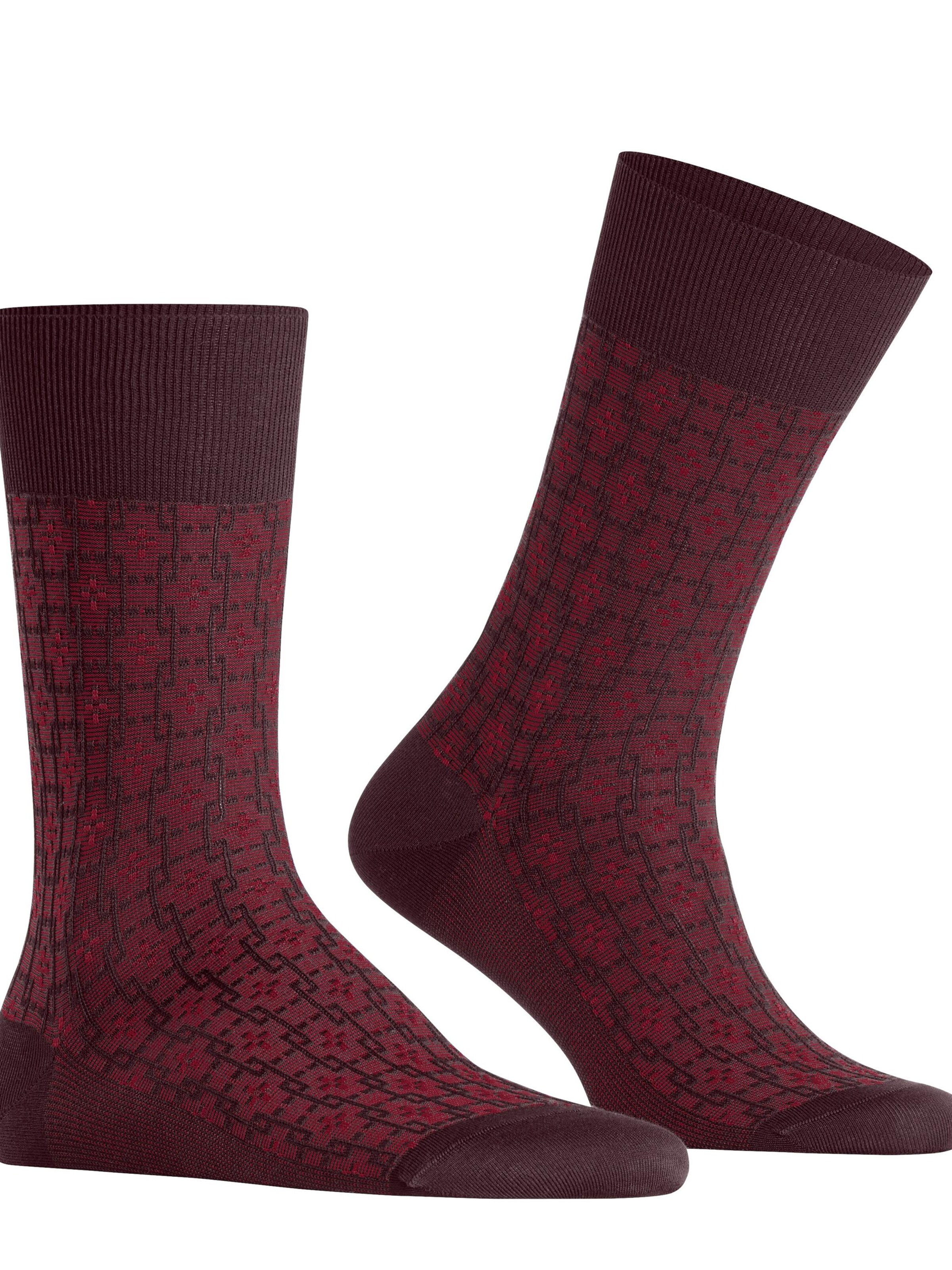 FALKE Socks 'Artwork Tie' in Red