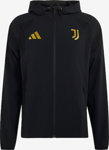 ADIDAS PERFORMANCESportska jakna 'Juventus Turin Tiro' - crna boja: prednji dio