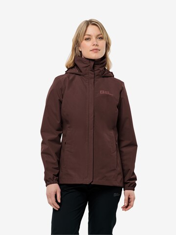 JACK WOLFSKIN Outdoor jacket 'STORMY POINT' in Brown: front