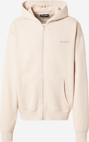 Pegador Zip-Up Hoodie in Beige: front