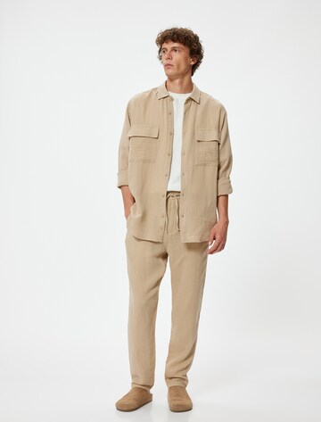 Koton Regular fit Button Up Shirt in Beige