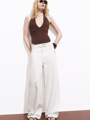 MANGO Loose fit Jeans 'NERI' in White: front