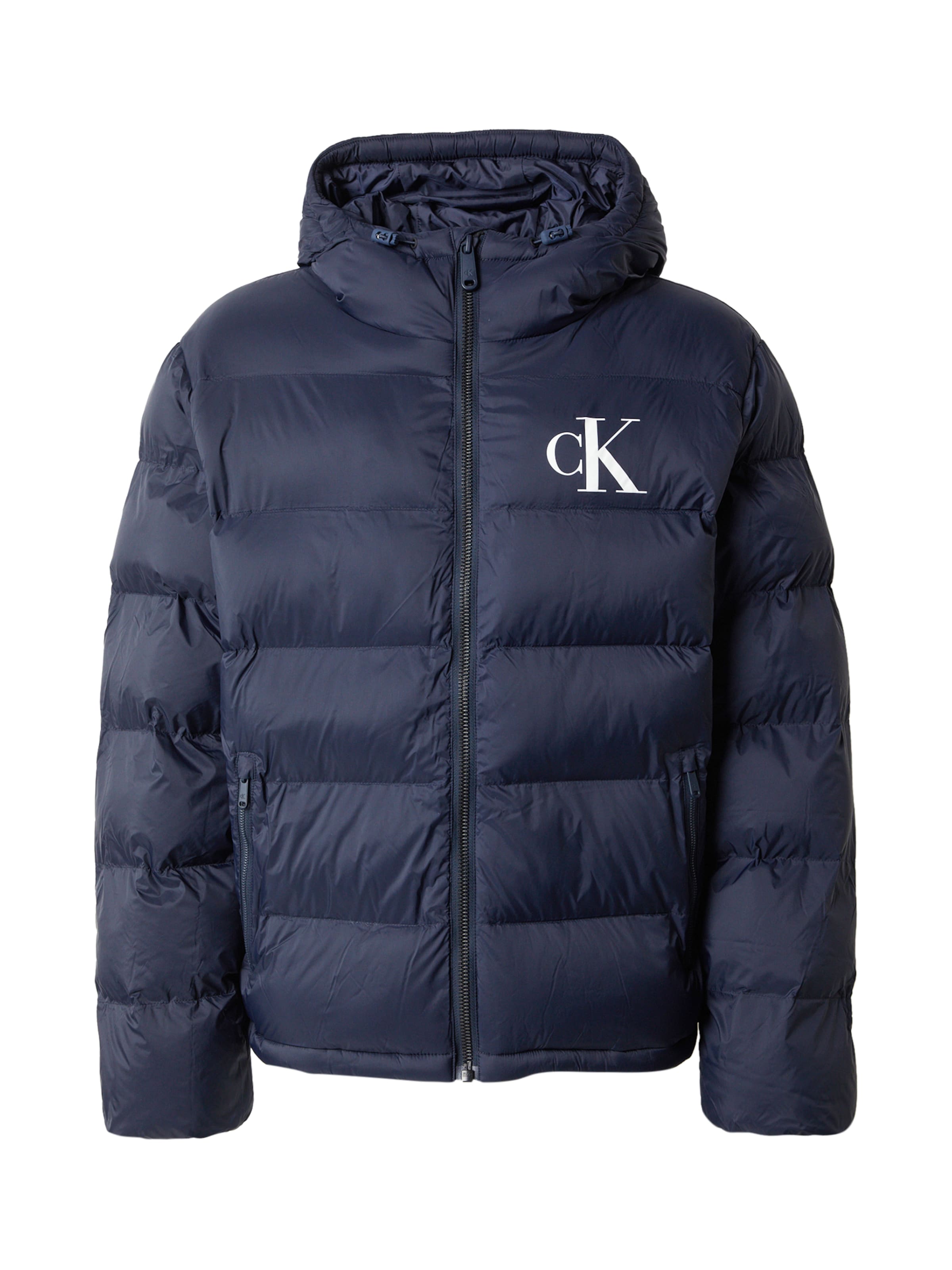 Geacă de iarnă de la Calvin Klein Jeans pe albastru: față