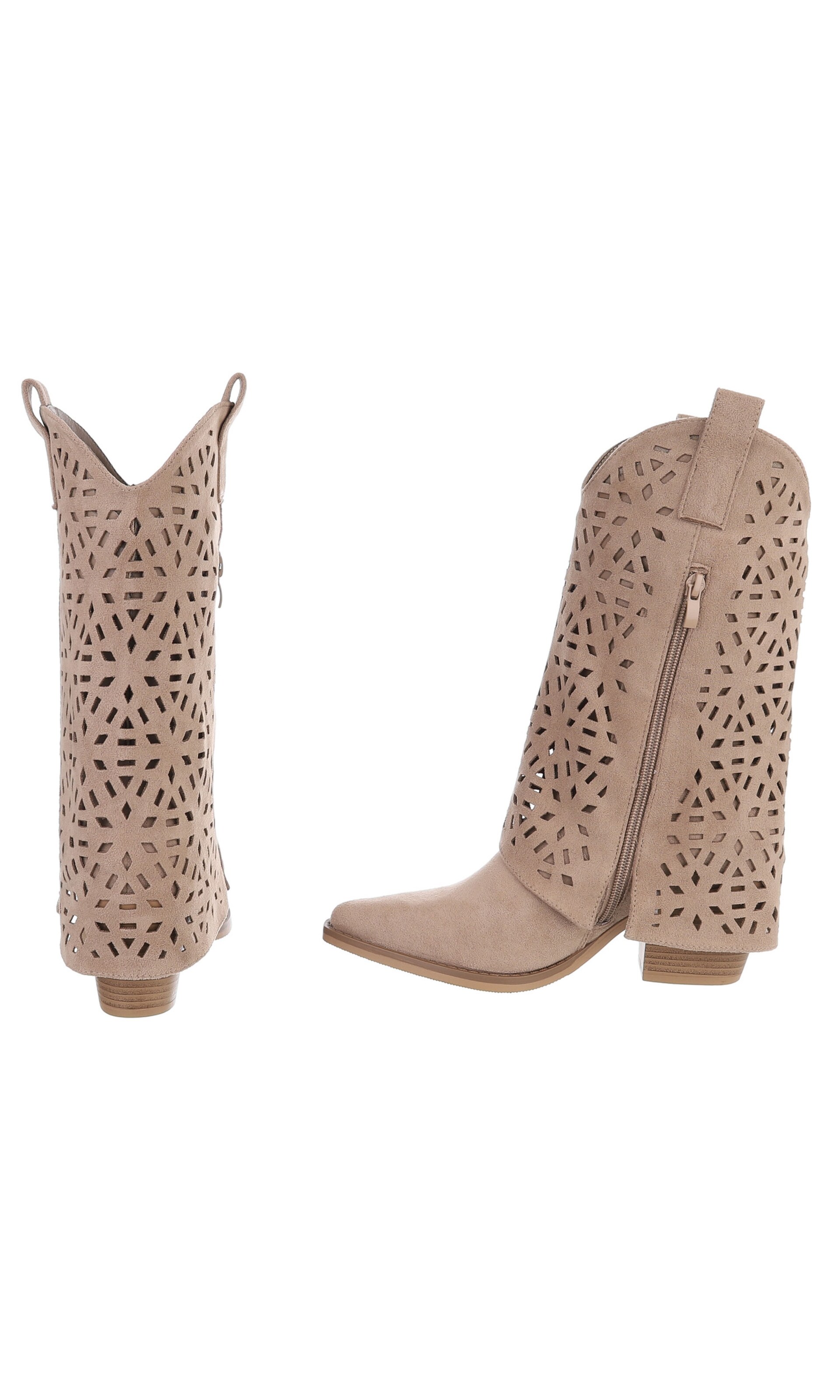 Ital-Design Cowboystiefel in Braun