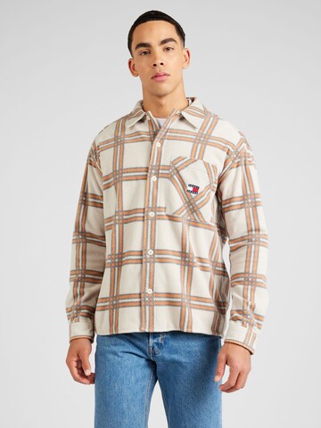 Coupe regular Chemise Tommy Jeans en beige : devant