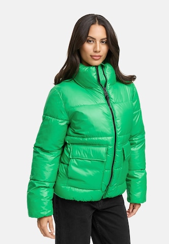 NAVAHOO Winterjas 'Eispracht 14' in Groen: voorkant