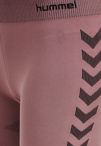 Hummel Skinny Sportbroek in Roze