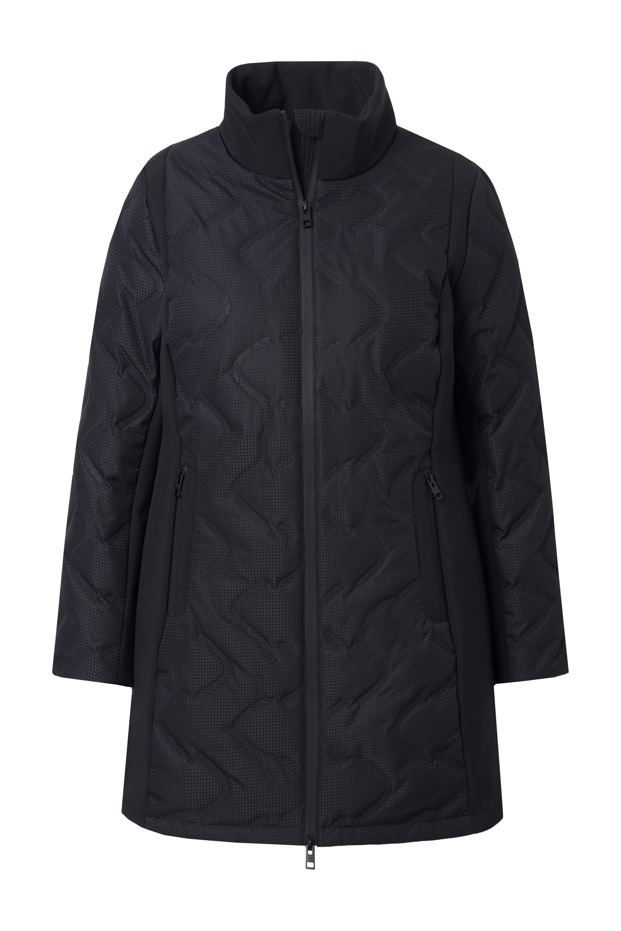 Ulla Popken Winterjas in Zwart: voorkant